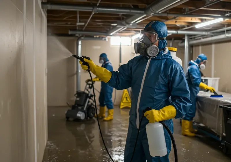 Basement Sanitization and Antimicrobial Treatment process in Ho-Ho-Kus, NJ