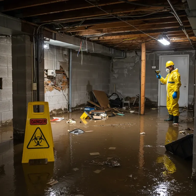 Flooded Basement Electrical Hazard in Ho-Ho-Kus, NJ Property